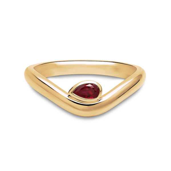 Yellow Gold Ruby Ring